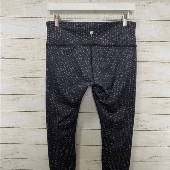lululemon athletica Pants - Lululemon Patterned Leggings, Bl/ Grey, 8
